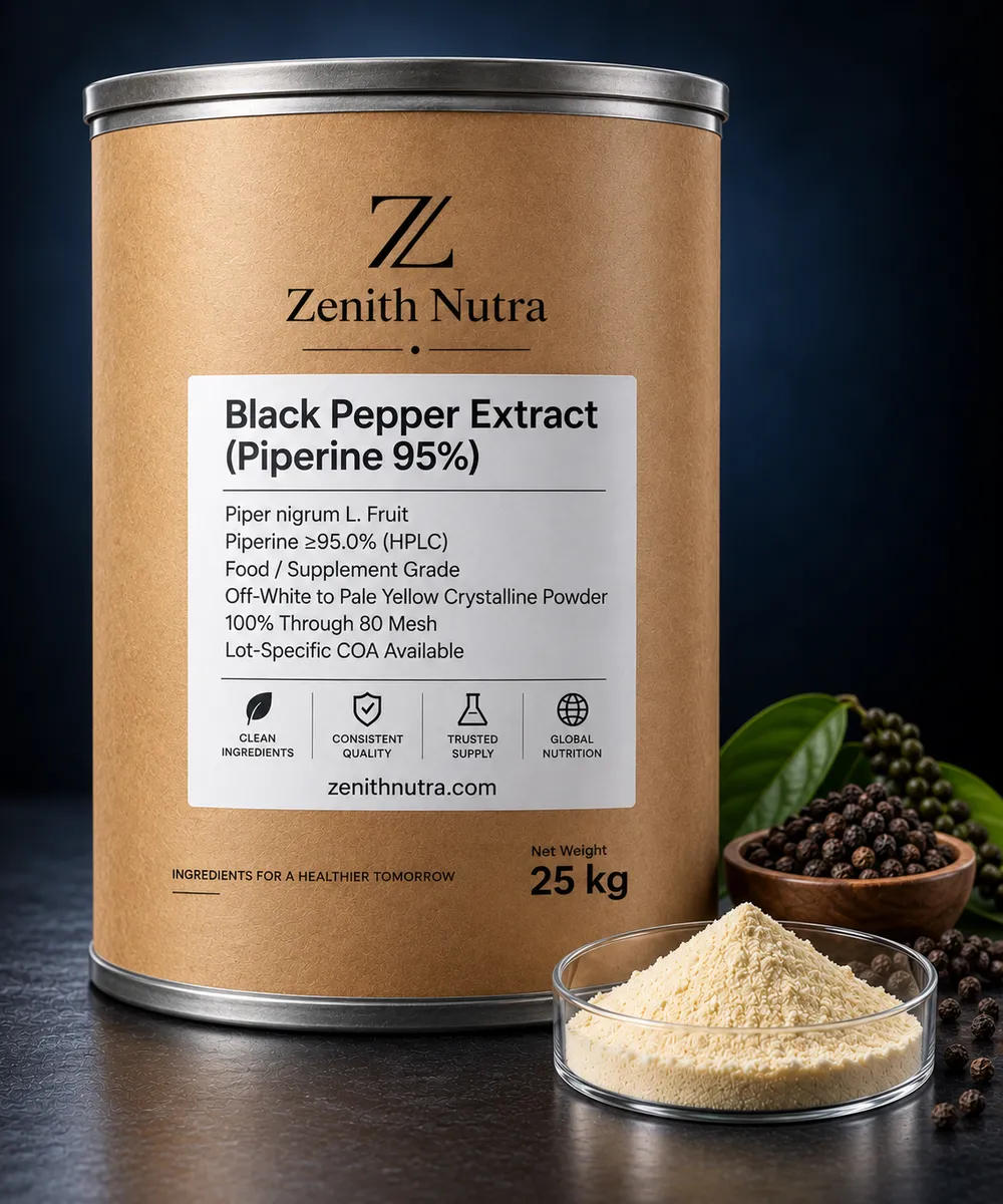 Black Pepper Extract (Piperine 95%) — bulk packaging
