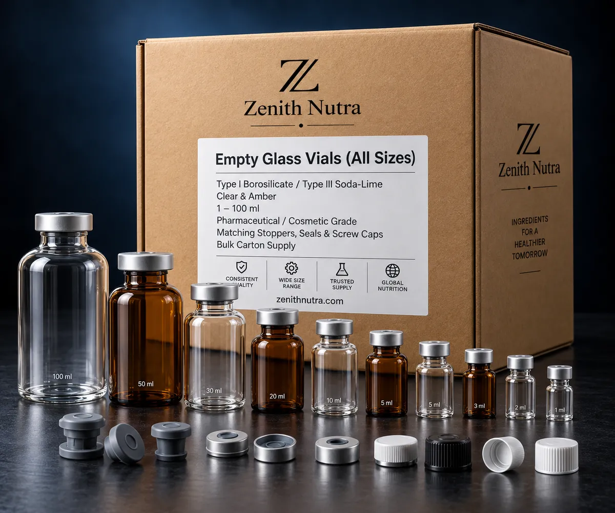 Empty Glass Vials (All Sizes)