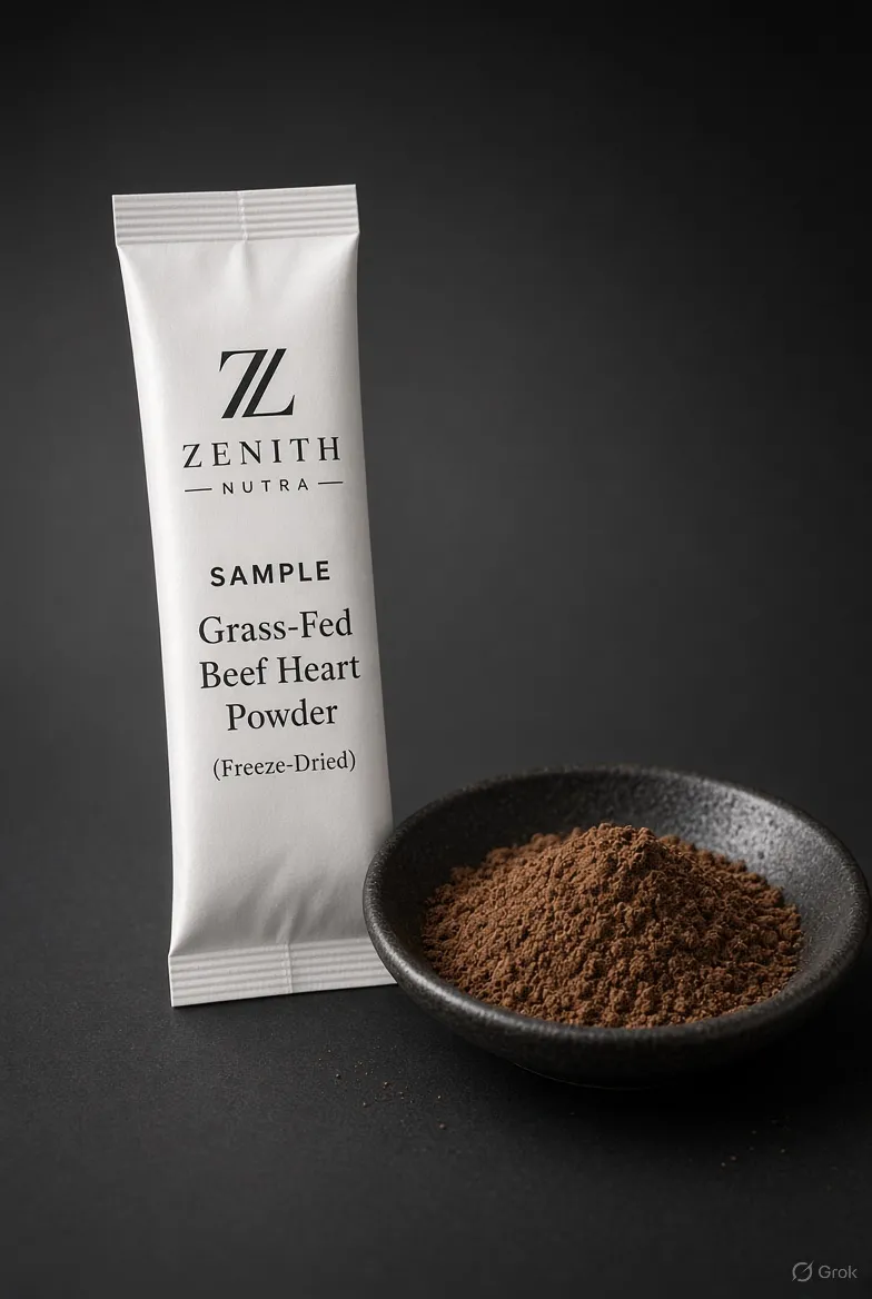 Grass-Fed Beef Heart Powder (Freeze-Dried) sample sachet